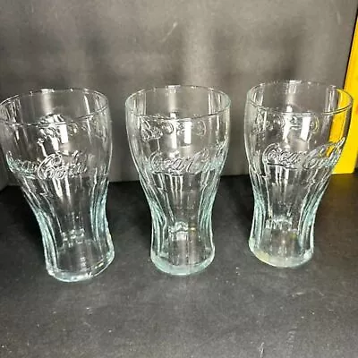 Set Of 3 New Vintage Clear McDonalds Coca-Cola Tumbler Glasses • $22