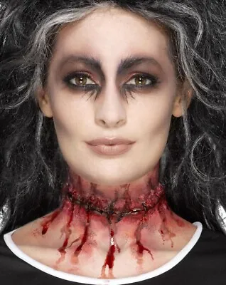 Halloween Fancy Dress Latex Stitched Neck Scar Make Up Effect By Smiffys • £7.50