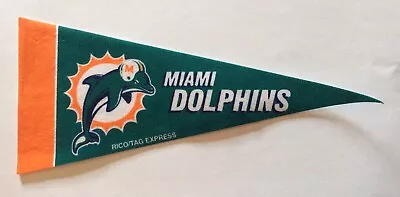 NFL MIAMI DOLPHINS Mini Pennant 9” X 4” Felt Banner Flag NEW • $4.49