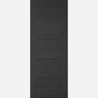 Internal Vancouver Charcoal Black 5 Panel Solid Door FACE DEFECTS • £44.99