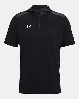 Under Armour Men’s Black/White UA Command Short Sleeve Hoodie-Our Price: $46.95 • $46.95