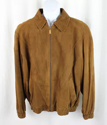 Zilli Auth Men's Tan Suede Zip Outerwear Jacket XL • $999