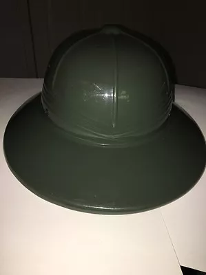 SALE VINTAGE SAFARI HAT Hard Plastic GREEN-NEW-VERY RARE / HARD TO FIND COLLECT • $34.88