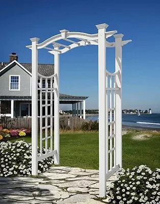 VITA FLORENCE Arbor Vinyl Garden Patio Wedding Arch Trellis W/WARRANTY • $309.90