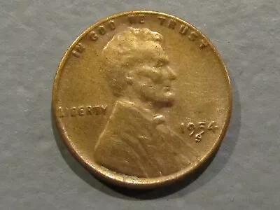 1954  S  Lincoln Wheat Penny/misprint/error/  S  Touching  5 / Amazing Coin L@@k • $1300