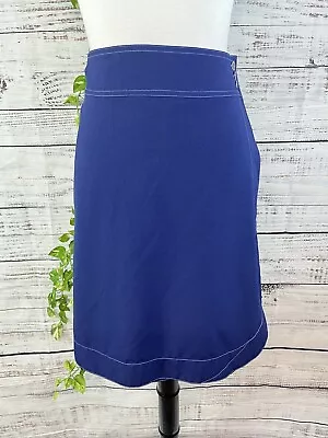 Kuhl Mountain Culture Wrap Skirt Size 12 Blue Knee A Line Athletic Sports Modest • $24.97