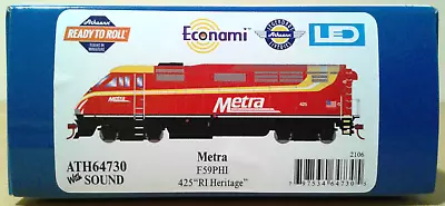 Ho Scale Athearn Rtr F59phi Rock Island Heritage Metra #425 Dcc & Sound 64730 • $200