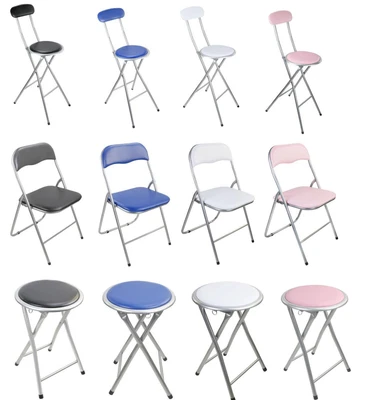 £18.99 • Buy Folding Compact Padded High Chair Breakfast Bar Stools Seat Home Office Foldable