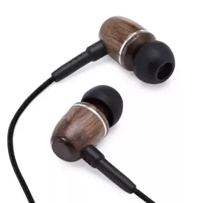 Onyx ELO Premium Genuine Wood In-ear Noise-isolating Headphones Brown NEW • $9.99