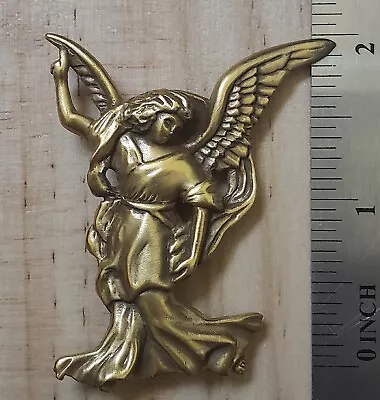 2  Goldtone ANGEL BROOCH Pin  Signed MV (Musei Vaticani/Vatican Museum) EUC • $24