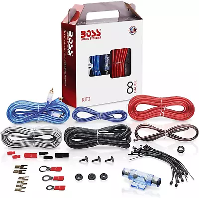 8 Gauge Boss Amp Wiring Install Kit Amplifier Power Sub Subwoofer • $29.92