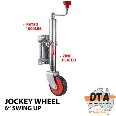 Jockey Wheel 6  Zinc Coated 500kg (1000lbs) Rated - Boat Jet-Ski Box Trailers • $59.95