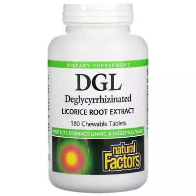 Natural Factors DGL Licorice Root Extract 180 Chewable Tab Digestive Support • $53.53