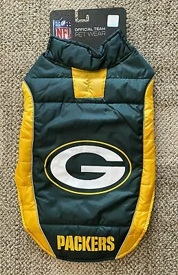 NFL Official Team Pet Wear Green Bay Packers Dog Puffer Vest Size Large 20 -24  • $35.99