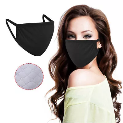 5 PACK Cotton Black Face Cover Mask Washable Reusable Face Mouth Cover Covering • $9.90