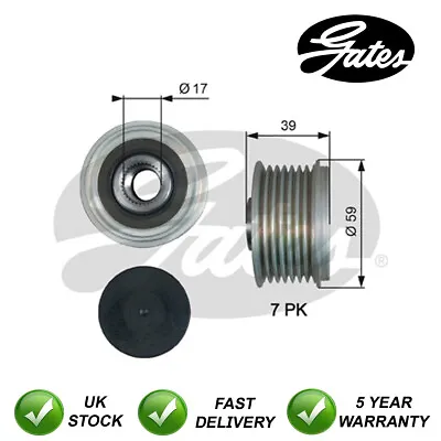 Gates Alternator Freewheel Clutch Pulley Fits Nissan Qashqai #8735 • £63.26