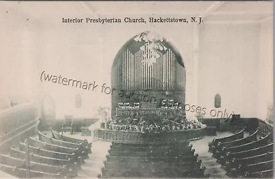 Hackettstown NJ: Presbyterian Church Interior Warren County New Jersey Postcard • $16.49