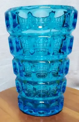 Blue Thousand Eyes Sklo Union Czech Glass Vase  Frantisek Peceny Vtg. 1960s  MCM • $49.99