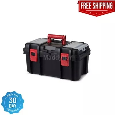 Hyper Tough 16-Inch Toolbox Plastic Tool And Hardware Storage Black • $9.85