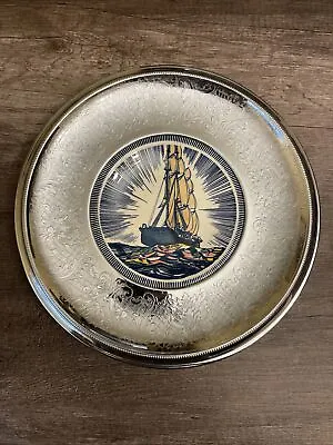 $64.99 • Buy RARE Vintage Krome Kraft Farber Bros Moby Dick Ship Decorative Plate New York NY