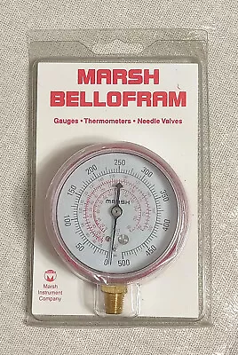 NEW - Marsh Bellofram 2.5  Refrigerant Gauge 1/8  NPT 0-500 PSI • $16.99