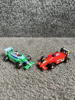 SCALEXTRIC MICRO F1 CARS - 2 CARS FIAT/FERRARI AND BENETTON Formula 1 (r2) • £12