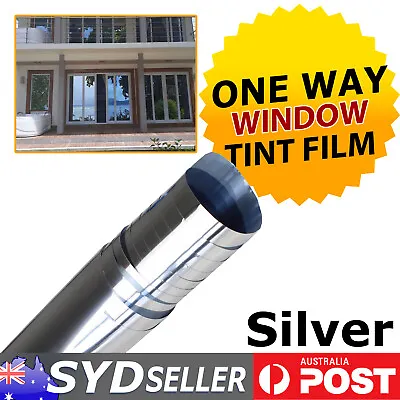 $49.67 • Buy Window Film Heat Control Solar Reflective Anti-UV Rays Glare One Way Mirror Tint