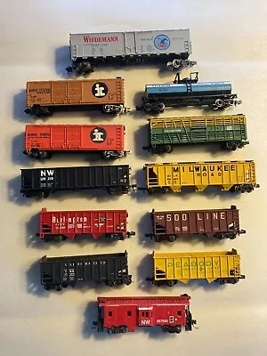 N-Scale 12 Assorted Freight Cars   (missing Steps Or Detail Parts)   L@@K • $9.27