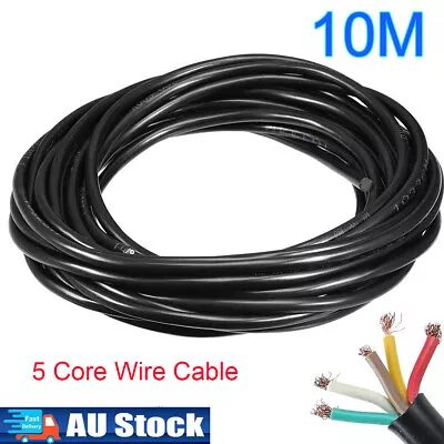 Core Wire Cable 10M X 5 Trailer Cable Automotive Boat Caravan Truck Coil PVC RVV • $22.79