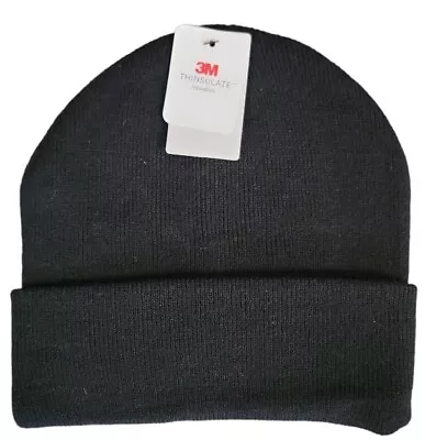 West Loop 3m Thinsulate Men's Black Insulation Cuffed Beanie Hats Cap - One Size • $9.99