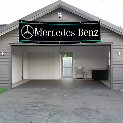 Mercedes Benz AMG 2x8 FT Banner Racing Flags Car Show Garage Wall Man Cave Decor • $14.97