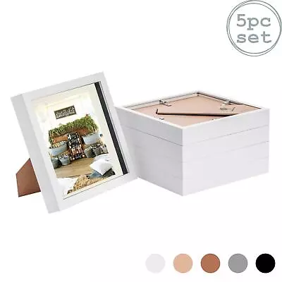 £21.99 • Buy 5x 3D Box Photo Frames Picture Display 8 X 8  With 6 X 6  Mount White/Ivory