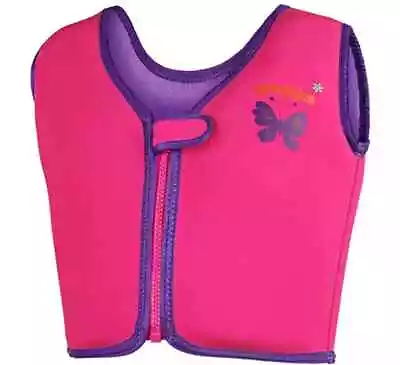 Zoggs Pink Butterfly Swim Trainer Life Vest Jacket Age 2-3 4-5 Years RRP £22 • £19.97