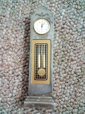 Miniature Attona Quartz Analog Brass Grandfather Battery Clock 5  H Japan Movt • $14.99