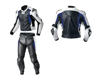 BMW Racing Biker Leather Suit Mens Motorbike/Motorcycle Leather Jacket Trouser • $286.23