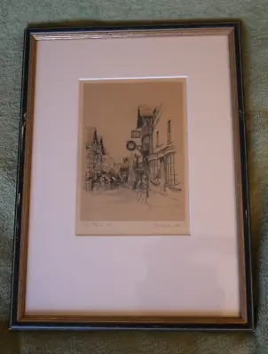 HIgh St Winchester Signed Print By Marjorie C Bates (1886-1962) • £25