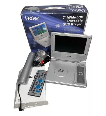 Haier 7 Inch Portable DVD Player LCD Monitor PDVD7 W/ Car Adapter - Tested Works • $25.99