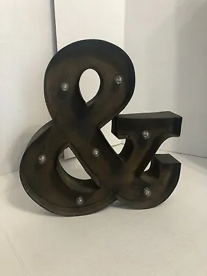  &  Ampersand Bronze Color Metal LED Marquee Light 12 Inches • $20