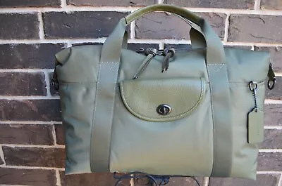 NWT $350 COACH Cargo Weekender Bag 278 NWT Light Fern Olive Green • $340.22