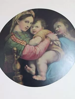 Raphael Print Madonna Of The Chair Vintage 54639 • $12