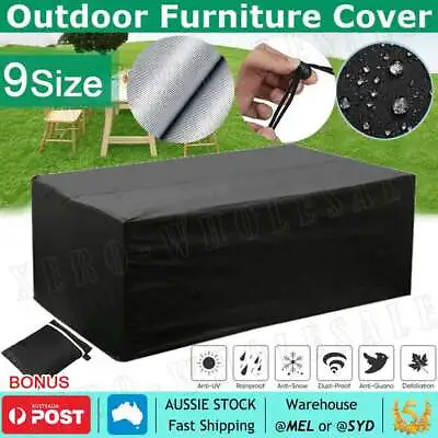 Outdoor Furniture Cover Garden Patio Waterproof Rain UV Table Protector 90-350cm • $29.99