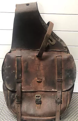 World War 1/2 USA McClellan Leather Saddle Bags W/ Liners Intact . • $199.99