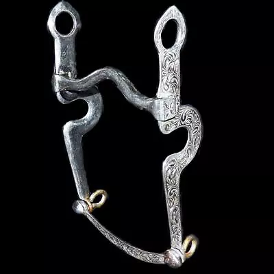 Sterling Silver Overlay Santa Barbara Ynez Horseshoe Vaquero Low Curb Bridle Bit • $519.99