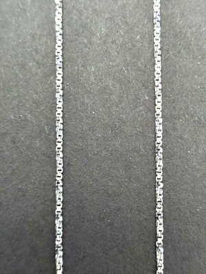 $120 • Buy Real 10kt. White Gold Diamond Cut Twisted Traditional Box Chain Light Weight 18 