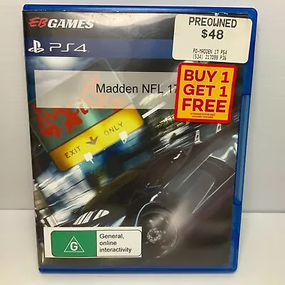 Madden NFL 17 - Playstation 4 PS4 - Tested & Working! Free Postage! • $8.88