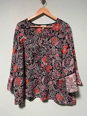 J Jill Women's Floral Patterned Blouse Top Size 2x • $25