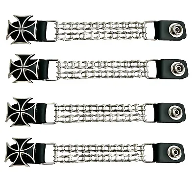 Motorcycle Vest Extenders Double Bike Chain Made In USA Line 24 Snaps MC Biker • $24.99