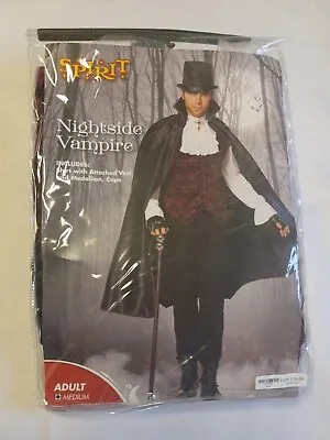 SPIRIT Nightside Vampire Halloween Costume Men's Adult Size Medium NEW • $29.95