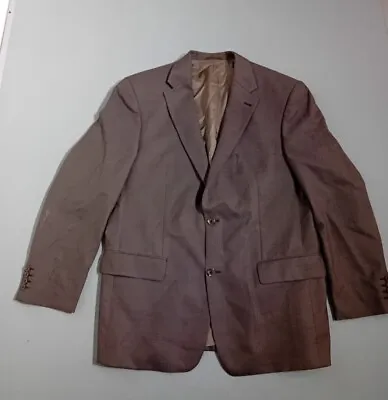 Mario Barutti Suit Jacket Mens 44 R Wool Brown Formal Buttoned Blazer • £29.99