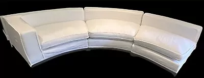 Zz 1990s Post Modern 3 Three Piece Sectional Couch Sofa White Removable Slip Gyu • $499.58